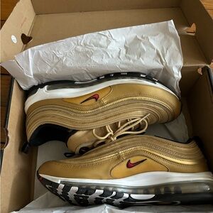 Nike Gold and Black Sneakers